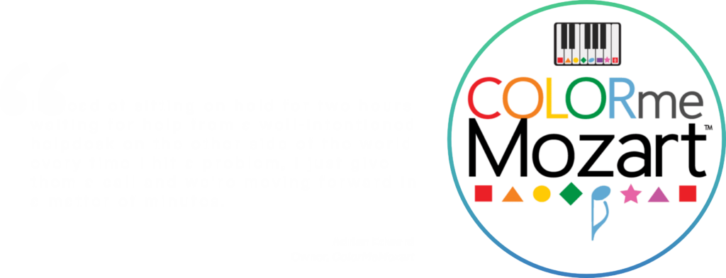 Customer Testimonial from COLORmeMozart